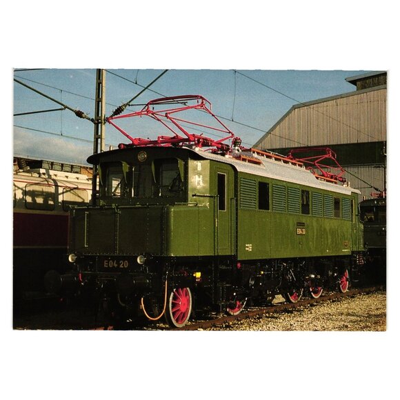 Vintage Train Postcard Electric Locomotive E04 20 Dutch Museum 1984 German - Picture 1 of 2